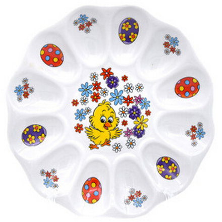 Блюдо для фаршированных яиц "К СВЕТЛОЙ ПАСХЕ" 22 см, Беларусь.