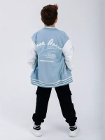 Голубой бомбер детский для школы и сада