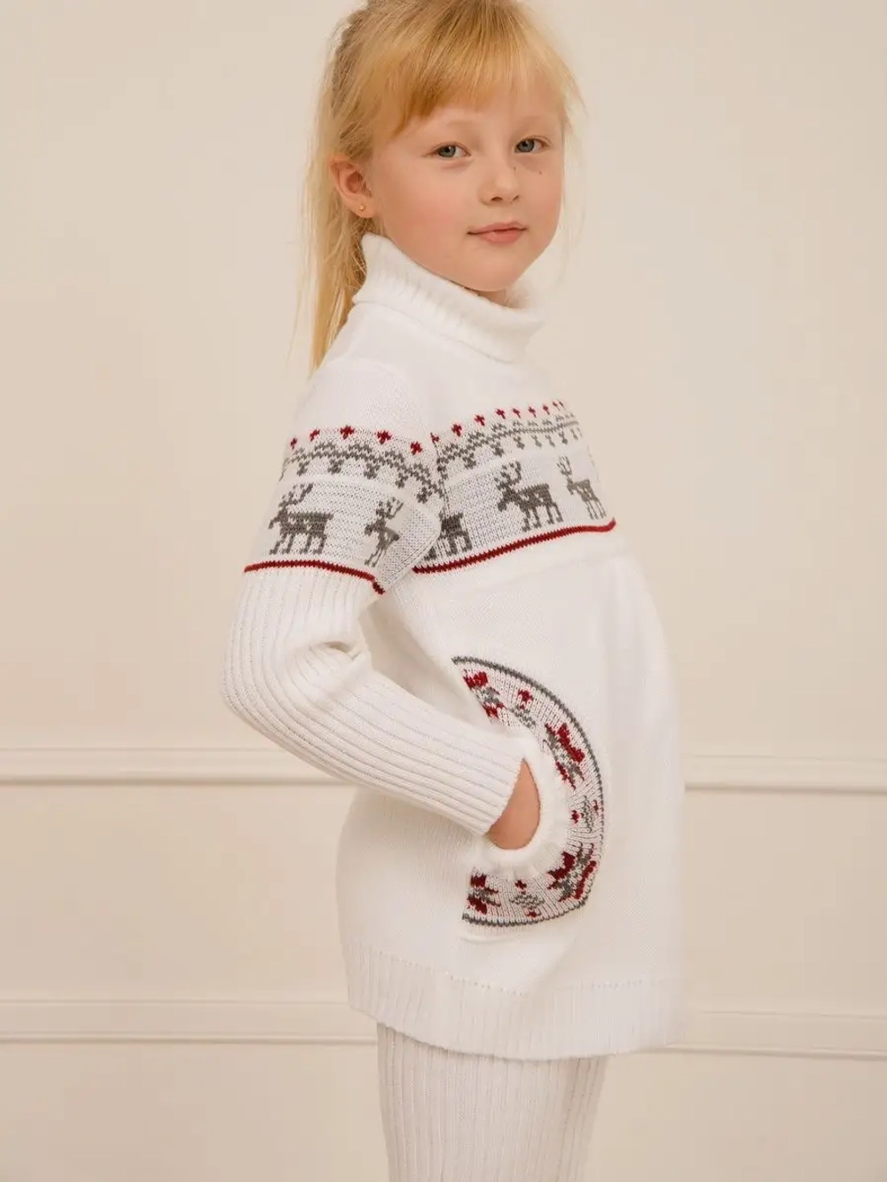 Платье туника вязаное