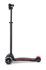 Самокат Maxi Micro Deluxe Pro LED черно-красный