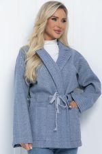 Пальто- пиджак (серо-голубое) П11549 LT Collection