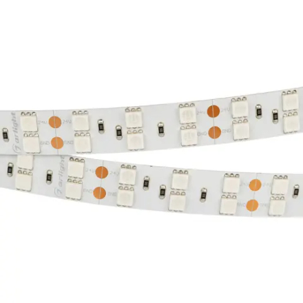 Светодиодная лента RT 2-5000 24V Green 2x2 (5060, 600 LED, LUX) (Arlight, 28.8 Вт/м, IP20) 011262