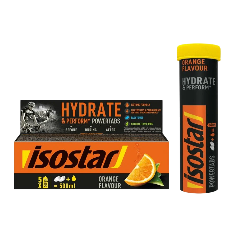 Isostar Hydrate & Perform Powertabs , Изотоник со вкусом Апельсина 10 растворимых таблеток