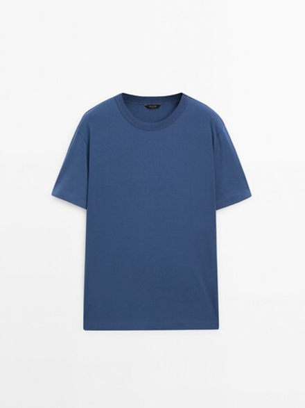 Massimo Dutti Футболка из 100% хлопка, синий