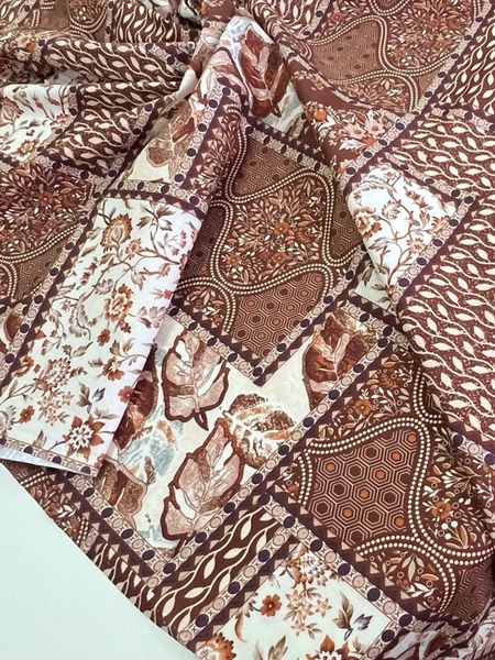 ВИНТАЖНЫЙ ПЭЧВОРК, ФЛОРА И ГЕОМЕТРИЯ - 100% хлопок 2