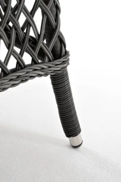 "Эспрессо" плетеный круглый стол, диаметр 118 см, цвет графит