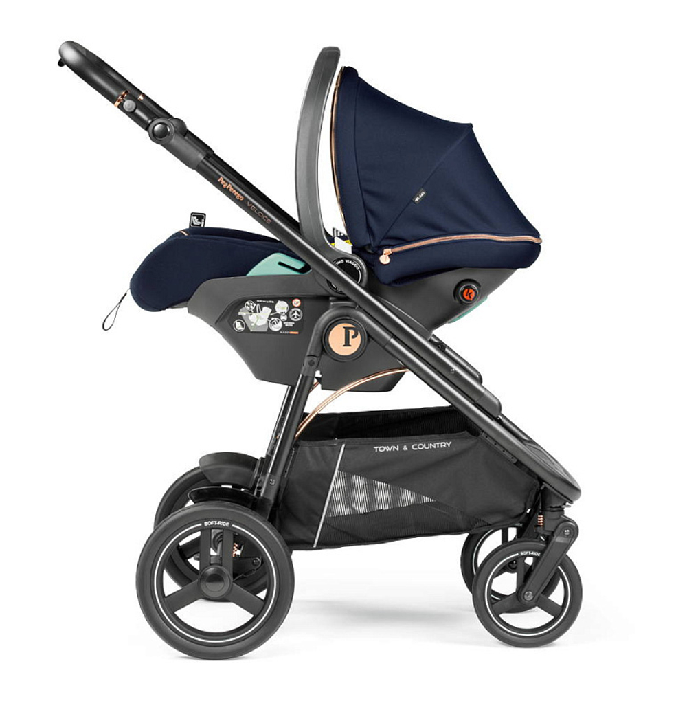 Коляска 3 в 1 Peg Perego Veloce TC Lounge Blue Shine