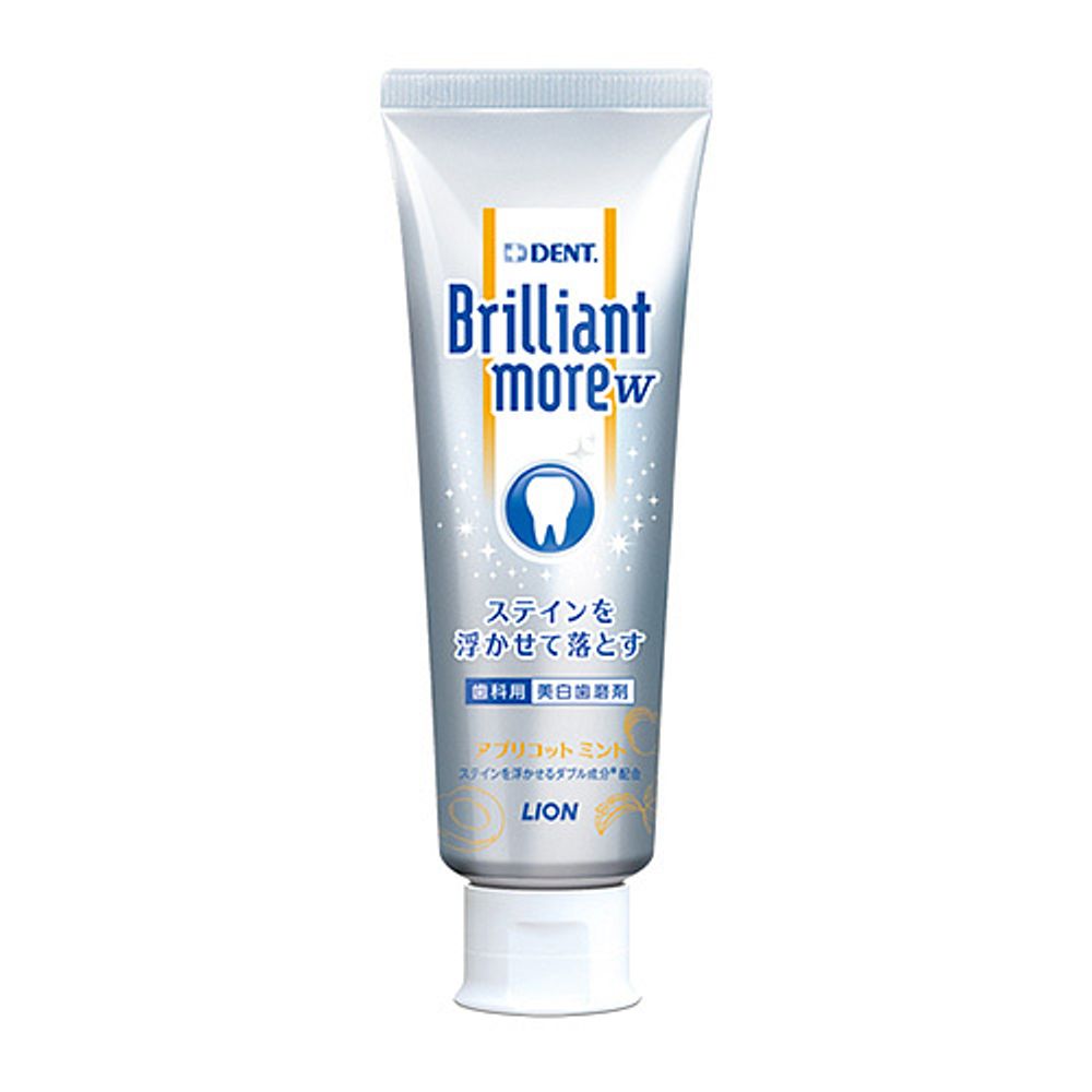 Отбеливающая зубная паста Lion Dent Brilliant Morew (абрикосовая мята)