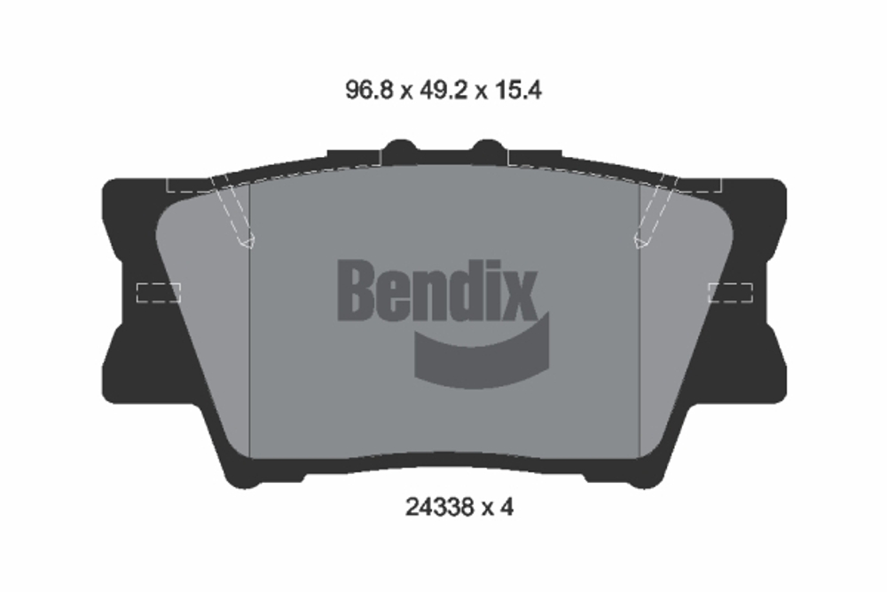 BENDIX Braking - BPD1271-BEN - Brake Pad Set, disc brake