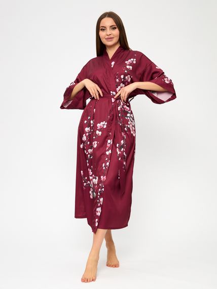 Халат женский шелковый Sakura