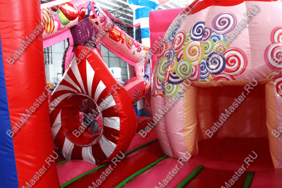Коммерческий надувной батут "Конфета" 5*5*4.5 м