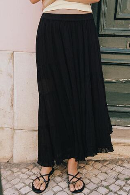 ZARA АСИММЕТРИЧНАЯ ЮБКА МИДИ, ЧЕРНЫЙ