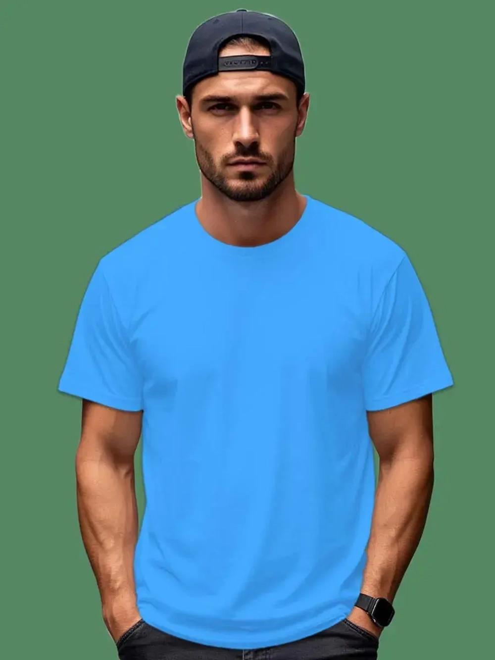 Футболка Взрослая.Премиум однотонная.1 шт