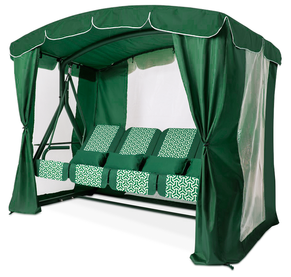 Садовые Качели Дефа Люси Люкс ГУСИНАЯ ЛАПКА зеленая