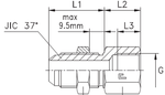 Соединение PD JIC 1.5/8" BSP 1.1/4"