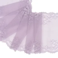 Кружево эластичное лаванда светлая 22,5 см, Китай