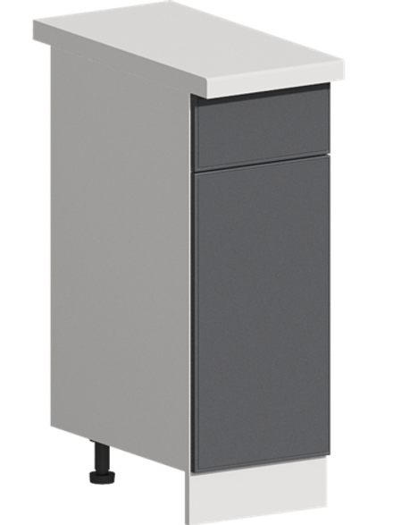 Кухня Модуль ШН1Я 300 Белый / Графит Софт