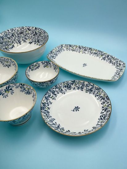 Тарелка 20 см. "Япония" синий декор