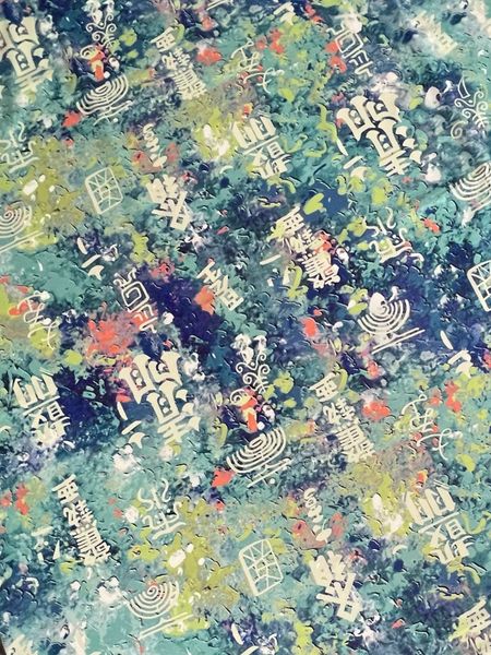 ИЕРОГЛИФЫ, КИТАЙСКИЙ САД - 100% ХЛОПОК 11