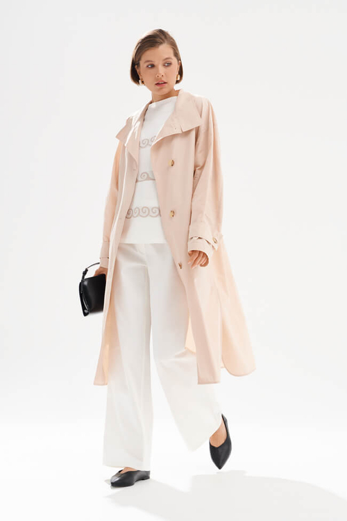 0120 Плащ женский (бежевый)