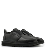 FLEX SLIPPER MEN Black Leather
