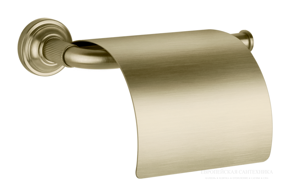 Бумагодержатель Gessi Venti20, с крышкой, цвет Brushed Brass PVD