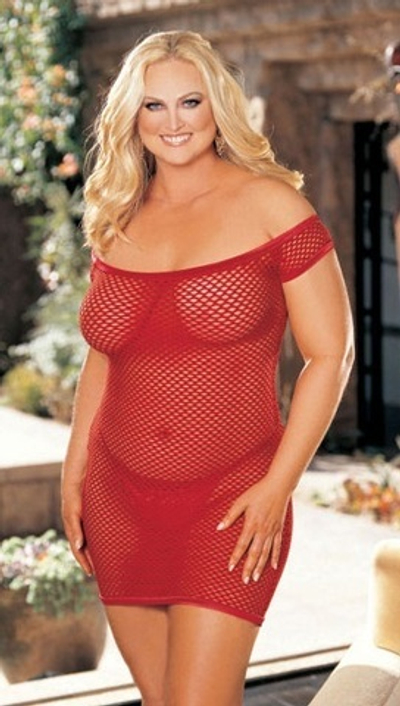 Сетевая сорочка с атласной отделкой