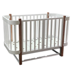 Кроватка детская Антел Solnyshko белый/бук продольный маятник