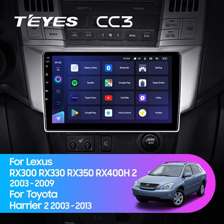 Teyes CC3 9" для Toyota Harrier, Lexus RX 300 2003-2009