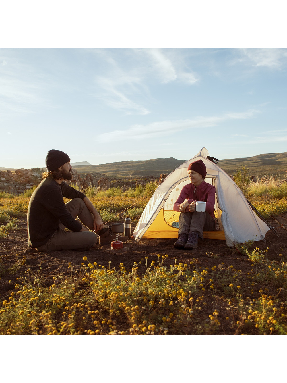 Палатка Naturehike Cloud Up EXT Si 2-местная, алюминиевый каркас, сверхлегкая, серо-желтая