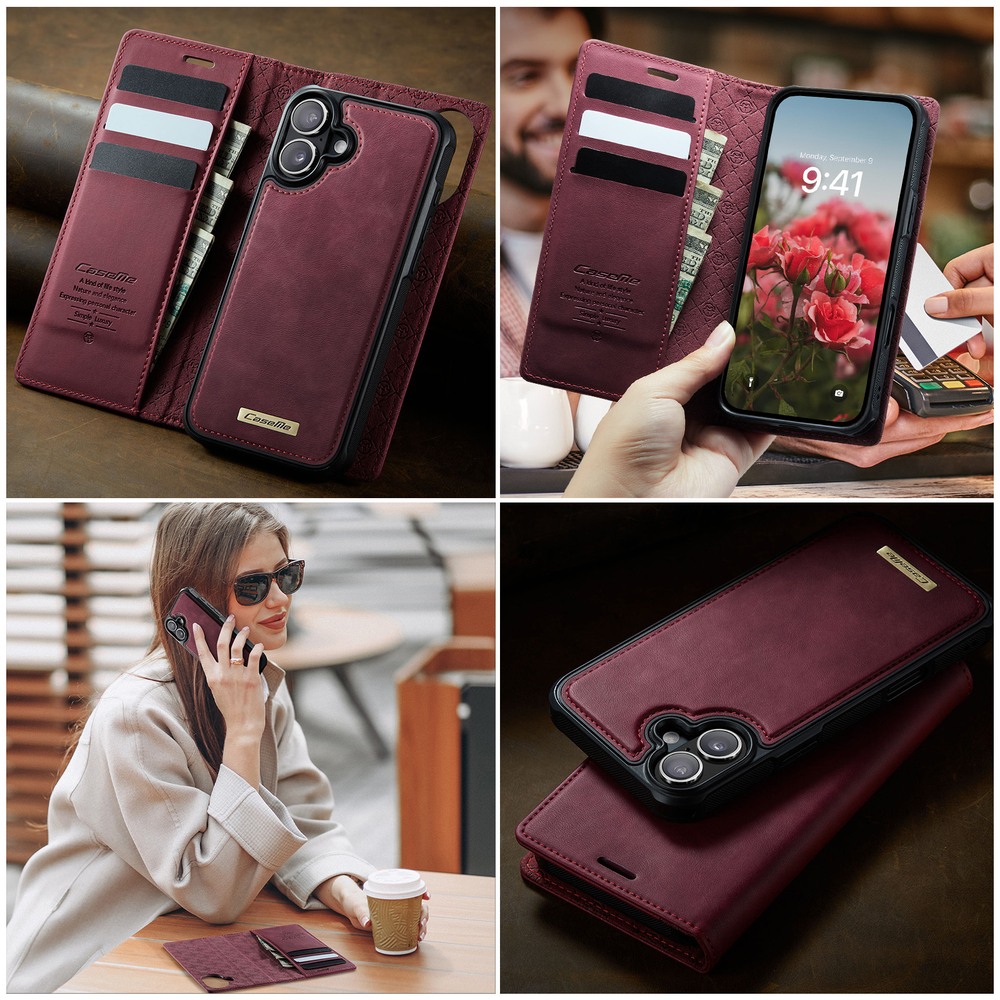 Чехол-кошелек CaseMe 2 in 1 MagSafe iPhone 16+