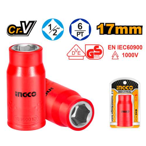 Диэлектрическая торцевая головка 1/2", 17 мм INDUSTRIAL