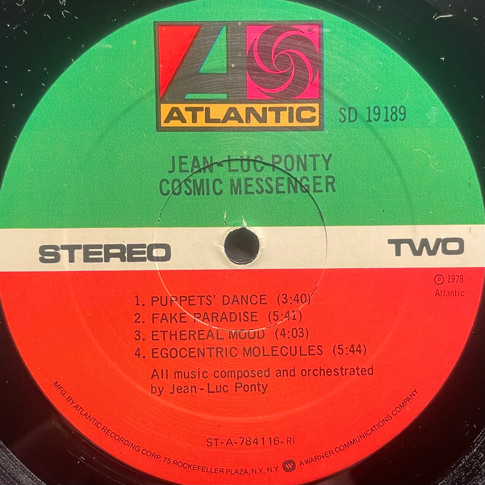 Jean-Luc Ponty ‎– Cosmic Messenger (США 1978г.)