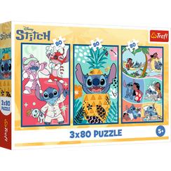 Pazl \ Puzzle \ Пазлы Puzzles - "3x80" - Stitch's world / Disney Lilo&Stitch