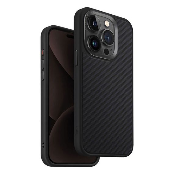 Чехол Uniq KEVA Kevlar MagSafe для iPhone 15 Pro Max Black (IP6.7P(2023)-KEVAMBLK)