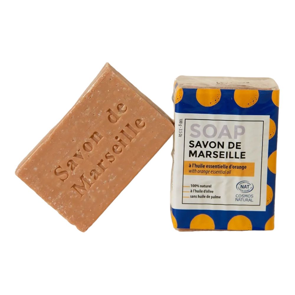 Марсельское мыло с эфирным маслом апельсина, 100 г (Alepia)