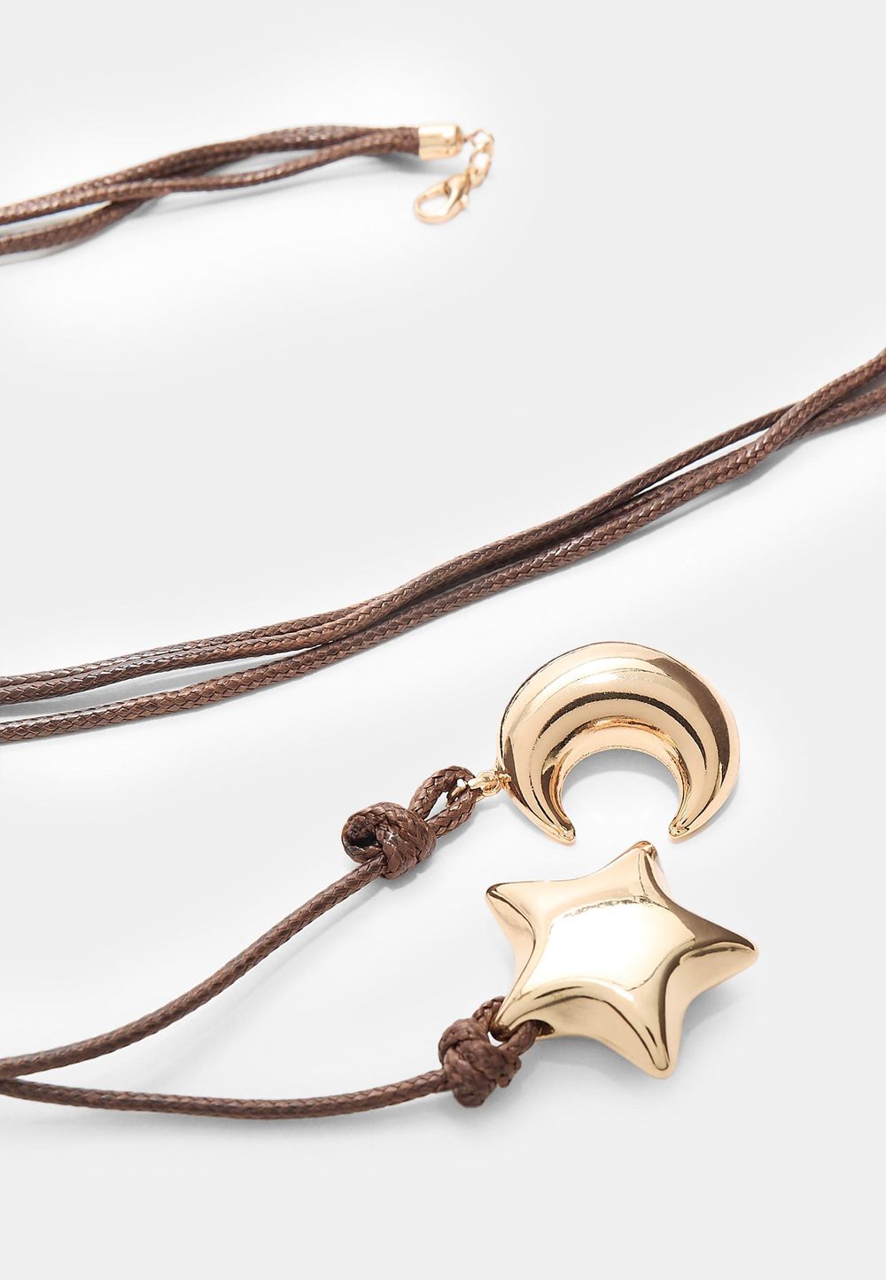 STRADIVARIUS Ожерелье из шнура «Луна и звезды», золотой