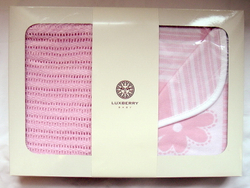 Элитный комплект из двух пледов детских lux 2287 розовый от Luxberry коробка