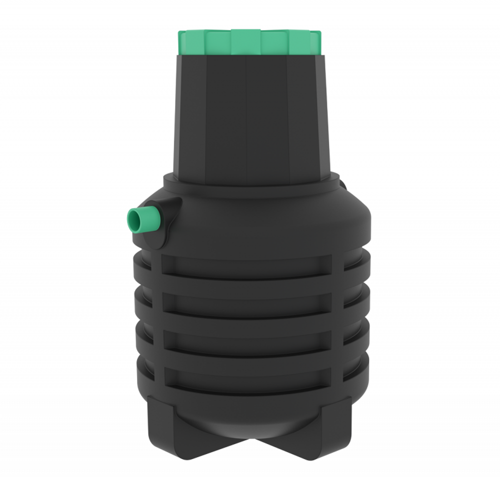 Емкость подземная горизонтальная Мультпласт Подземная емкость 1.5 1500 л. горизонтальная (110x110x243см;70кг;черный) - арт.555434.22