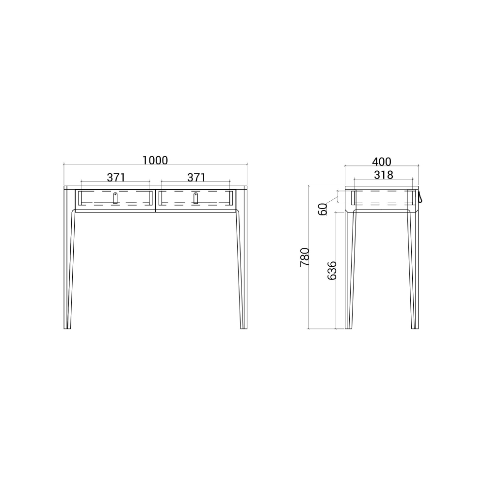 Консольный стол CASE CST05