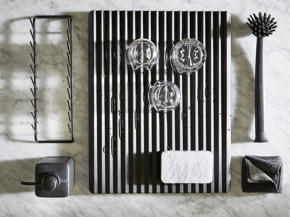 Сушилка для посуды IKEA RINNIG (РИННИГ), Черный, Двусторонняя, 40x31 см