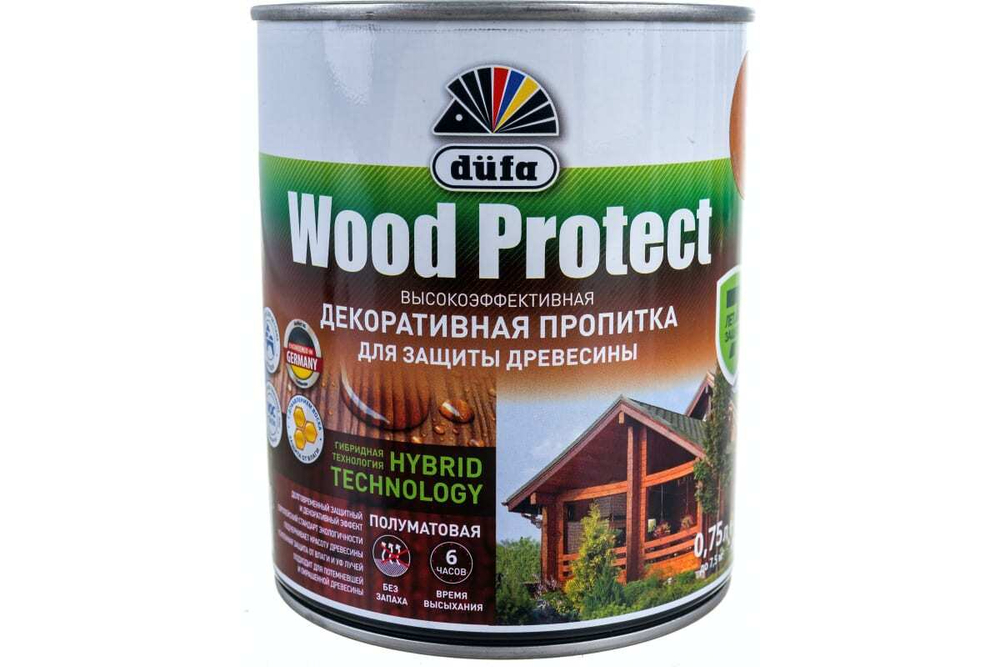 Пропитка декоративная для защиты древесины Dufa Wood Protect тик
