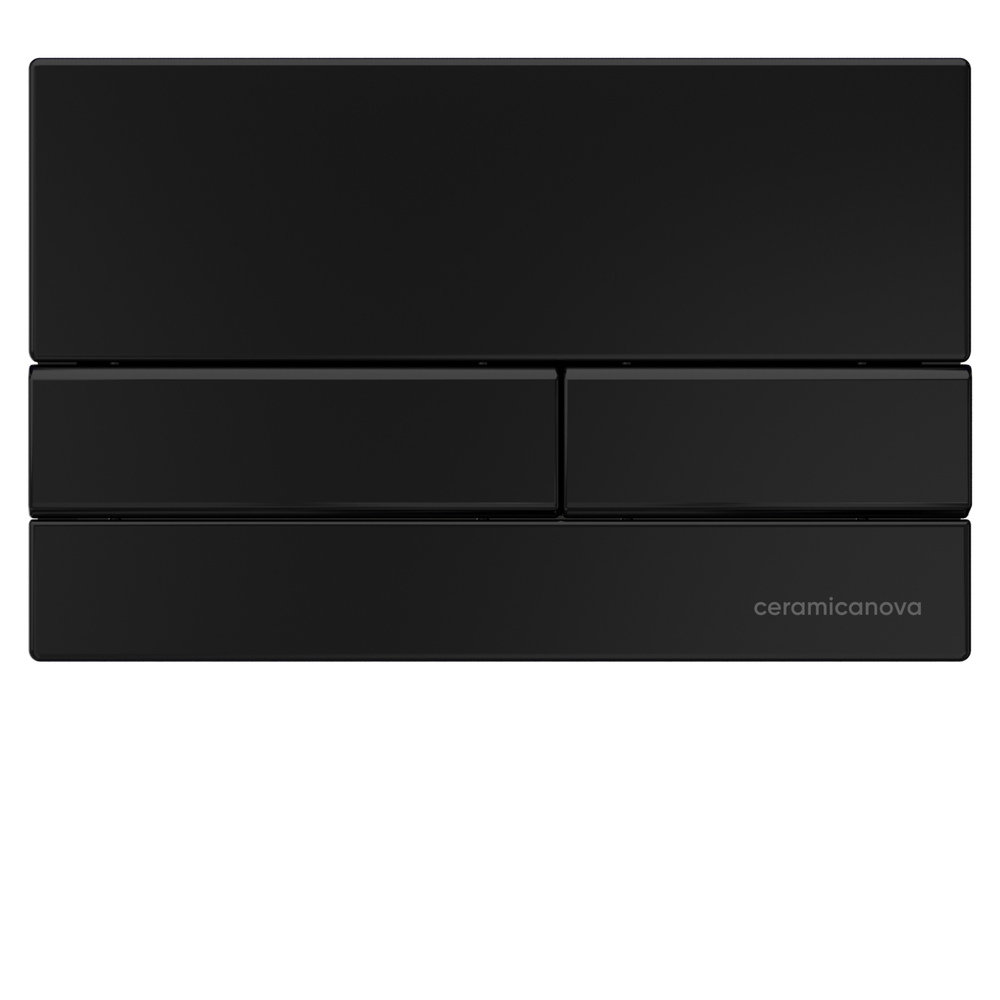 Система инсталляции для унитазов CERAMICANOVA Envision с кнопкой смыва Flat цвет черный матовый, креплениями, арт. CN1002B