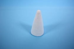 Фигура из пенопласта, Конус, белый, 10 см, 12 шт, 1 уп.