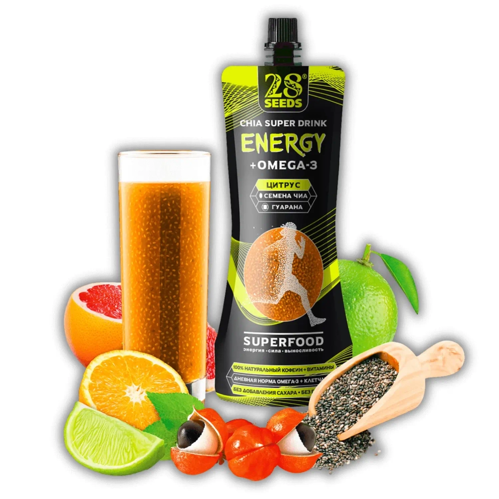 Энергетический напиток ЧИА ОМЕГА-3 «Цитрус» 250 мл