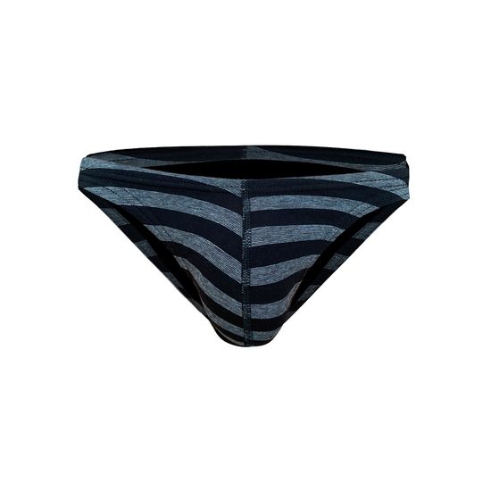 Мужские трусы слипы темно-серые в полоску DARKZONE DZN6476