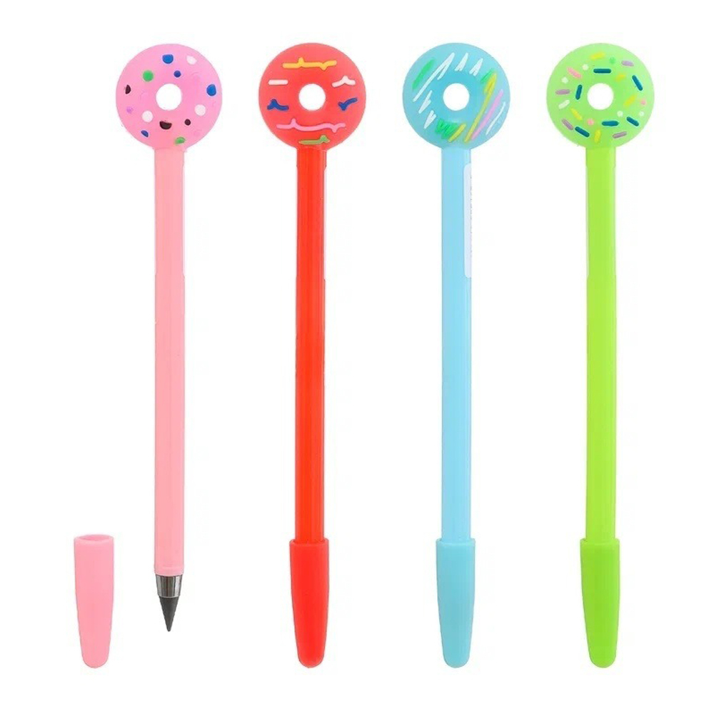 Карандаш вечный, чернографитный, Basir, серия "Пончик", с фигуркой на корпусе