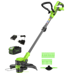 Триммер аккумуляторный Greenworks G40LT331, 40V, 33 см, с 1хАКБ 4Ач и ЗУ (2113507UB)