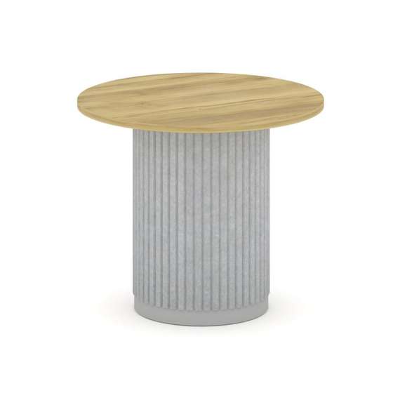 Felto Стол переговорный круглый D=900 PR.C.SPRG-004.D Дуб Винченцо/Металл Серый/Зимний Лес 900*900*7