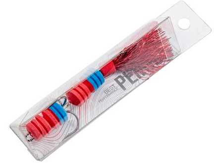 Приманка джиг. LJ PENNON BARBELLWORM крас./син. в блистере